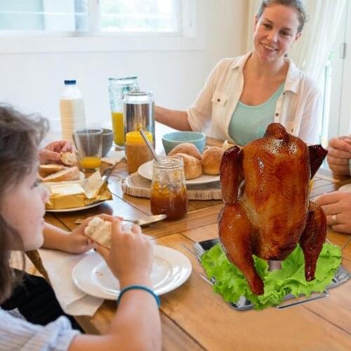 Barbecue Non-Stick Chicken Roaster Accessories Stainless Steel Chicken Roaster Rack Beer Can Chicken Holder For Grill Oven Home