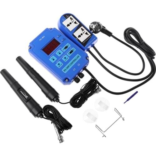 Digital pH ORP Redox 2 in 1 Controller Monitor w/ Output Power Relay Control Electrode Probe BNC for Aquarium Hydroponics Plants