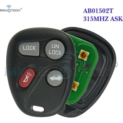 Remtekey Remote key keyless fob for Buick Chevrolet Pontiac Oldsmobile 4 button 315mhz ASK AB00204T 1997 1998 1999 2000