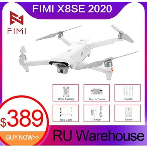 FIMI X8SE 2020 Camera Drone FPV 3-Axis 4K GPS 8KM 35Mins Flight Time Profissional RC Quadcopter Drone In stock RU Warehouse