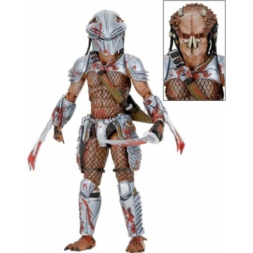 Neca Predator 18th Alien Vrouwelijke Ijzeren Bloed Elder Slang Mes Litteken Clan Leader Jungle Hunter Action Figure Toys 18CM
