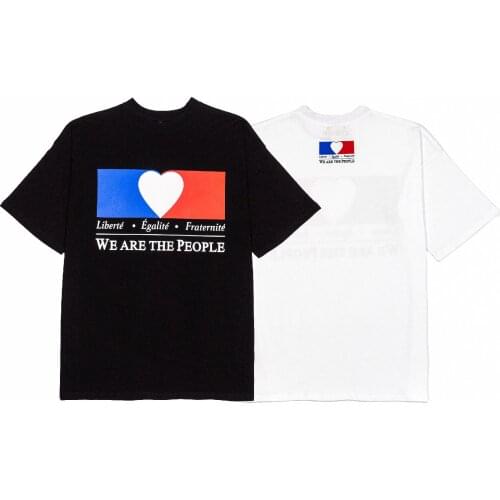 Vetements Short-sleeved Female Couple Loose Street Hip-hop Trend T-shirt Mens Cotton Round Neck Letter Print 04