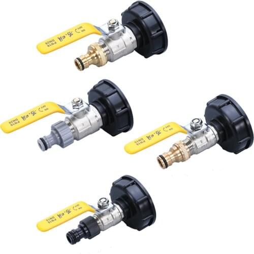 IBC Tank Alloy Tap Adapter Thread Valve Fittings Brass Tap Garden Hose Connector Replacement Drain Tool Faucet Valve