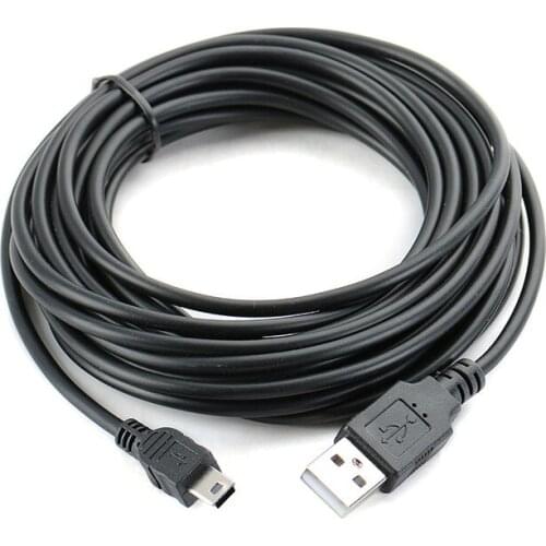5m USB2.0 A Male to USB B mini 5Pin Male Data Sync Cable Cord For Camera MP3/MP4/MP5