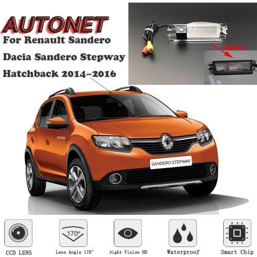 AUTONET Backup Rear View camera For Renault Sandero Dacia Sandero Stepway 5S Hatchback 2014 2015 2016/parking Camera or Bracket