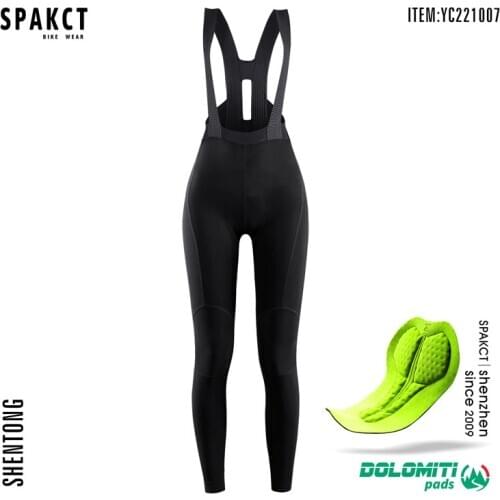 SPAKCT Bib Male Spring / Summer Mountain Road Bike Early Autumn Trousers Italian Pants Pad Female Non-slip Silk Strap Breathable