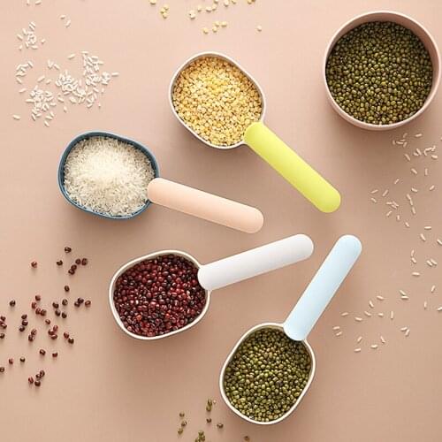 Scoop Rice Spoon Kitchen Household Rice Shovel Flour Spoon Coarse Grains With Clip Spoon Large Capacity Sealing Spoon