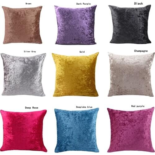 50x50cm Soft Square Short Plush Velvet Throw Cushion Cover for Home Living Room Seat Chair Sofa Decor Car Ornament