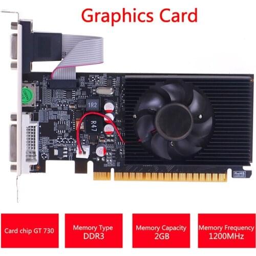 Desktop Graphics Card GT730 2G DDR3 64Bit Video Graphics Card Gaming Computer
