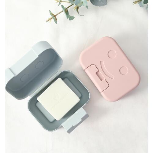 2019 New Bathroom Toilet Travel Portable Soap Box Drain Soap Box Soap Dish Box Case With Lid Waterproof drop shipping