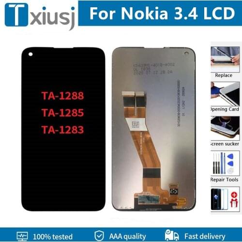 Original for Nokia 3.4 LCD Display Touch Screen Digitizer Assembly Digitizer Phone Replacement Part for Nokia TA-1288 TA-1285