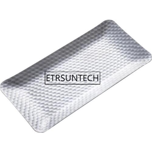 50pcs Japanese-style Hammer-shaped Dish Rectangular 304 Stainless Steel Coffee Dessert Dish Metal Storage Tray Towel Dish