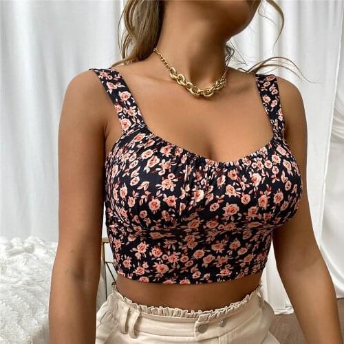 Sexy vintage Print chic corset crop top women Summer Casual Night club party tank top mujer e girl bustier tops dropshipping Hot