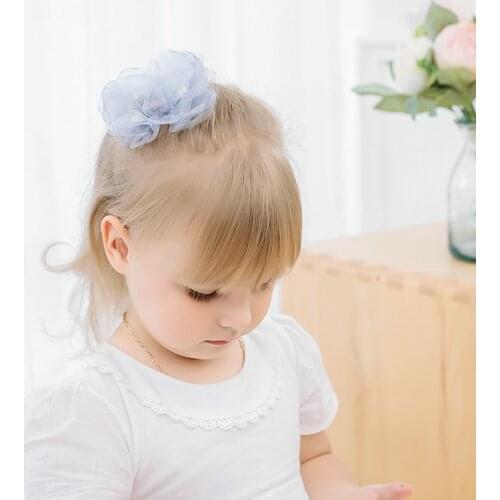Cute Chiffon Flower Bows Hair Clips For Girls Newborn Baby Hair Grips Handmade Floral Hair Accessories Kawaii Barrettes Gifts