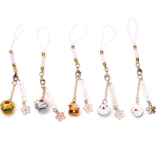 Tradition Rabbit Bunny Pig Cat Bell Sakura Omamori Phone Pendant Bag Pendant Good Luck Fortune Wealth Charm Couple Gift