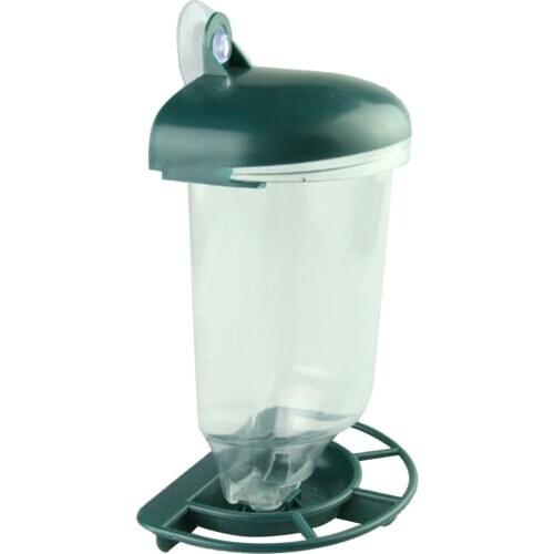 Outdoor Glass Window Viewing Bird Feeder Automatic Seed Peanut Hanging Suction