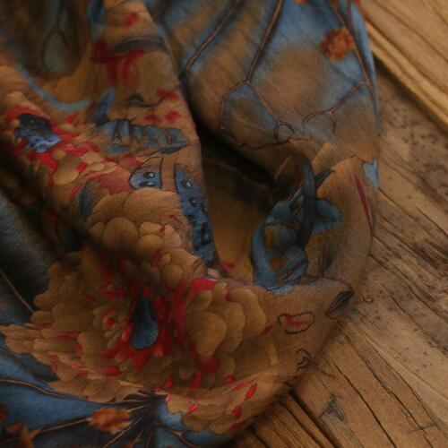 High quality Tencel cotton tissu digital printing fabrics High grade dress shirt clothing fabric