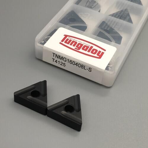 100% Original 10PCS TNMG160408L-S T4125 Machining Steel Parts CNC Lathe Tools Carbide Inserts Metal Turning Tools lathe Cutter