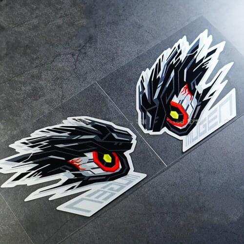 2pcs Car Styling Vinyl Sticker Japanese Powerful Eyes GK5 Auto Door Window Motorcycle Decoration Decal
