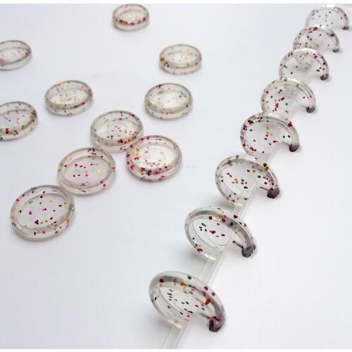 6pcs/lot Folder Storage Mushroom Hole Binding Disc Button Notepad Plastic Binding Ring Disc Buckle Paper Clip Disc binding