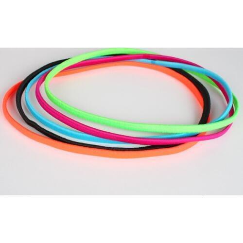 Free Shipping 5pcs women lovely solid yoga hairbands man fashion Non-slip sport headband ladys basic hair accessories