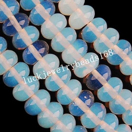 Free Shipping Fashion Jewelry 8x5mm Elegant Opal Rondelle Loose beads 15.5" FG3891