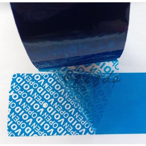 Free Shipping Bopp / Pet Self Adhesive Seal Security Packaging Tape Void Open Tampering During Transportation Blue 30mm*15m
