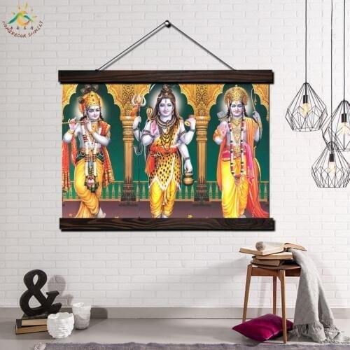 Bhagwan Shri Hanumanji Lord God Modern Wall Art Print Pop Art Picture And Poster Solid Wood Scroll Canvas Painting Home Decor