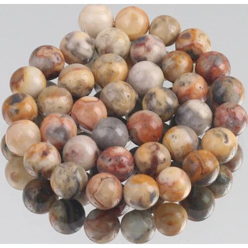 Natural Stone Matte Crazy Beads Striped Round Loose Beads for Jewelry Making DIY Bracelets 4/6/8/10/12mm