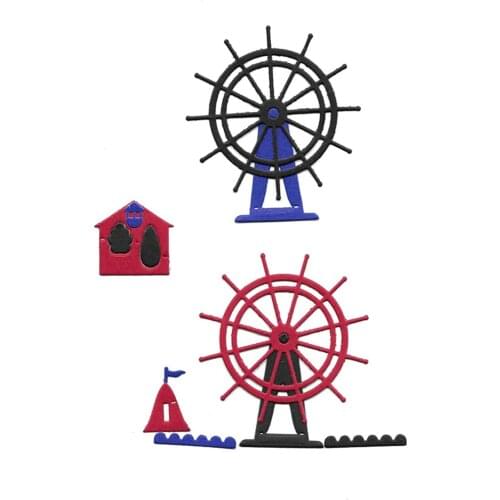 Windmill Village Metal Cutting Dies Scrapbooking Embossing Folders for Card Making Craft Stencil Hobby Punching Molds