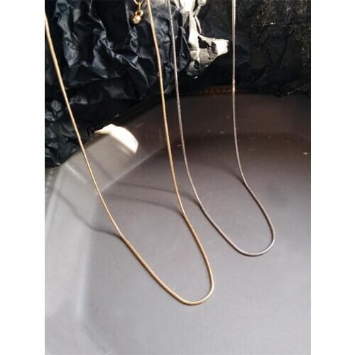 Women Jewelry Single Layer Necklace Popular Style Golden Silvery Plating Color Metal Snake Chain Necklace For Girl Party Gifts