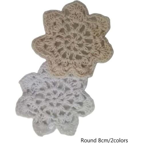 HOT small cotton round placemat cup coaster mug kitchen Christmas table place mat cloth lace Crochet tea pot doily Handmade pad