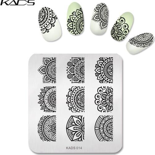 KADS New Full Beauty Lace Flower Nail Art Print Stamping Plates Nail PolishTemplate Manicure Stencil DIY Styling Tools