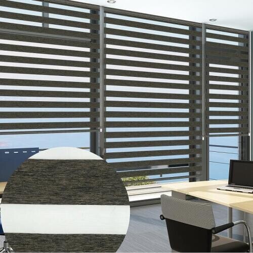 KARLLEO Factory Directly Zebra Blinds Roller Shades Window Curtain With Dual Layers Fabric Easy Install Model K05 Customize Size