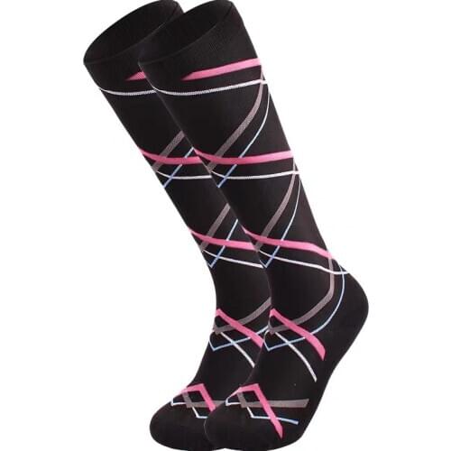 Compression Socks Breathable Travel Nursing Stockings Activities Fit For Nurses Shin Splints Flight Travel 15-20 MmHg Graduated