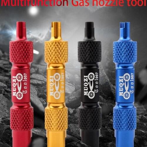 Multi-function Bicycle Valve Core Tool For Valve Tube Tire Extension Rod Removal Portable demolition wrench bicycle repair