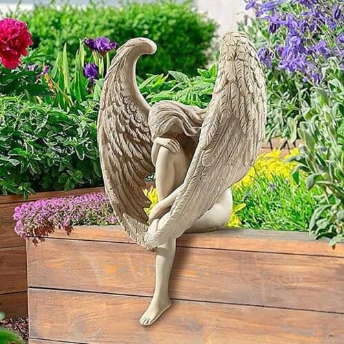 NEW Angel Figures Statue Home Decoration Ornament Angel Sculpture Creative Sculpture Decoration Angel Statue Decoration 35A