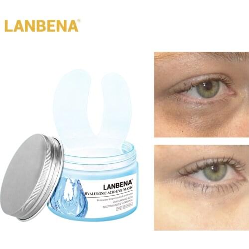 LANBENA Retinol Hyaluronic Acid Eye Mask Eye Patches Repair Eye Lines Reduces Dark Circles Bags Wrinkle Nourish Hydration Care