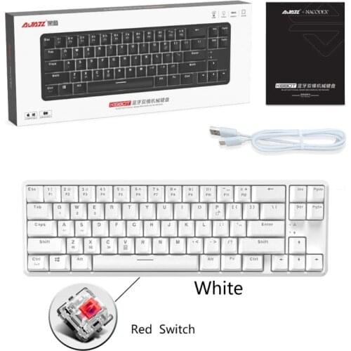 U2JE Wired Bluetooth-compatible 68 Keys with Anti-ghosting Design Mechanical Keyboard for Ajazz K680t Different Backlight Modes
