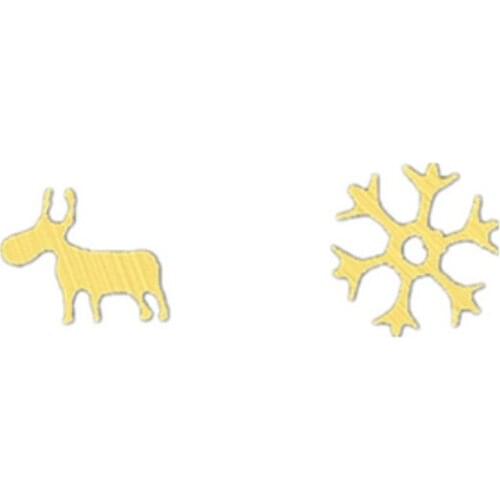 Snowflake and Reindeer for Women Christmas Gifts Earrings Fashion Jewelry 2018 Children Christmas Gifts Stainless Steel Brincos