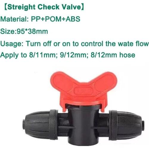 HEMAN Drip Irrigation Water-Vlave Connector Garden Tap 3/8 hose Irrigation Valve Use Water Hose PE Tube Waterstop Connector