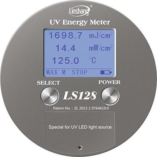 LS128 UV Energy Meter UV Power Puck Integrator with power temperature curve energy for 340nm to 420nm UV LED UV Curing