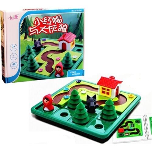 Smart IQ Challenge Board Games Little Red Riding Hood Puzzle Toys For Children With English Solution Speelgoed Brinquedo