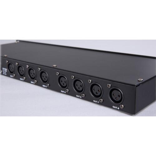 High quality 8 ways dmx signal splitter dmx stage light distributor 8ch Amplifier for moving head lighting control dj equipment