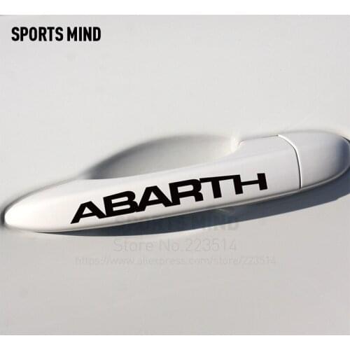 10 Sets Sports Mind ABARTH Door Handle Car Styling For FIAT 500 Punto Ducato Stilo Bravo Grande Punto Panda Linea Accessories