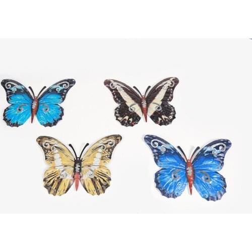 4Pcs 3D Metal Butterfly Wall Art Decor Sculpture Hanging Indoor Living Room Outdoor Garden Decoration