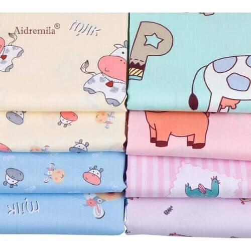 Aidremila,8pcs/lot,Cartoon Animal Series,Printed Twill Cotton Fabric,Patchwork Cloth,DIY Sewing Quilting Material ForBaby&Child