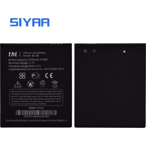 Original SIYAA BL06 W200 BL08 W100 Battery For THL W200 W200S W200C 2015 2015A T6 Pro T6S BL 06 BL 08 W100 W100S Phone Batteries