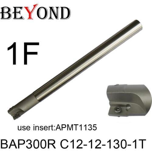 BEYOND 1 Flute BAP BAP300R C12-12-130-1T BAP300 Endmill CNC Tool Carbide Inserts 1T Milling Cutter Cutting Precision Lathe Tools