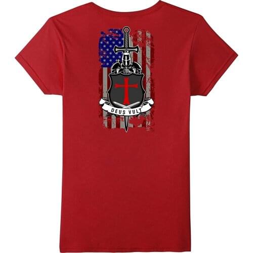 DEUS VULT - GOD WILLS IT. American Knights Templar Crusaders T-Shirt. Summer Cotton O-Neck Short Sleeve Mens T Shirt New S-3XL